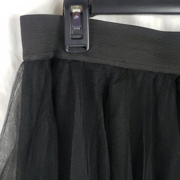 City Chic Women's 14 Black Tiered Tulle Pixie Skirt - Picture 5 of 16